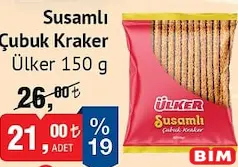 ÜLKER SUSAMLI ÇUBUK KRAKER 150 G